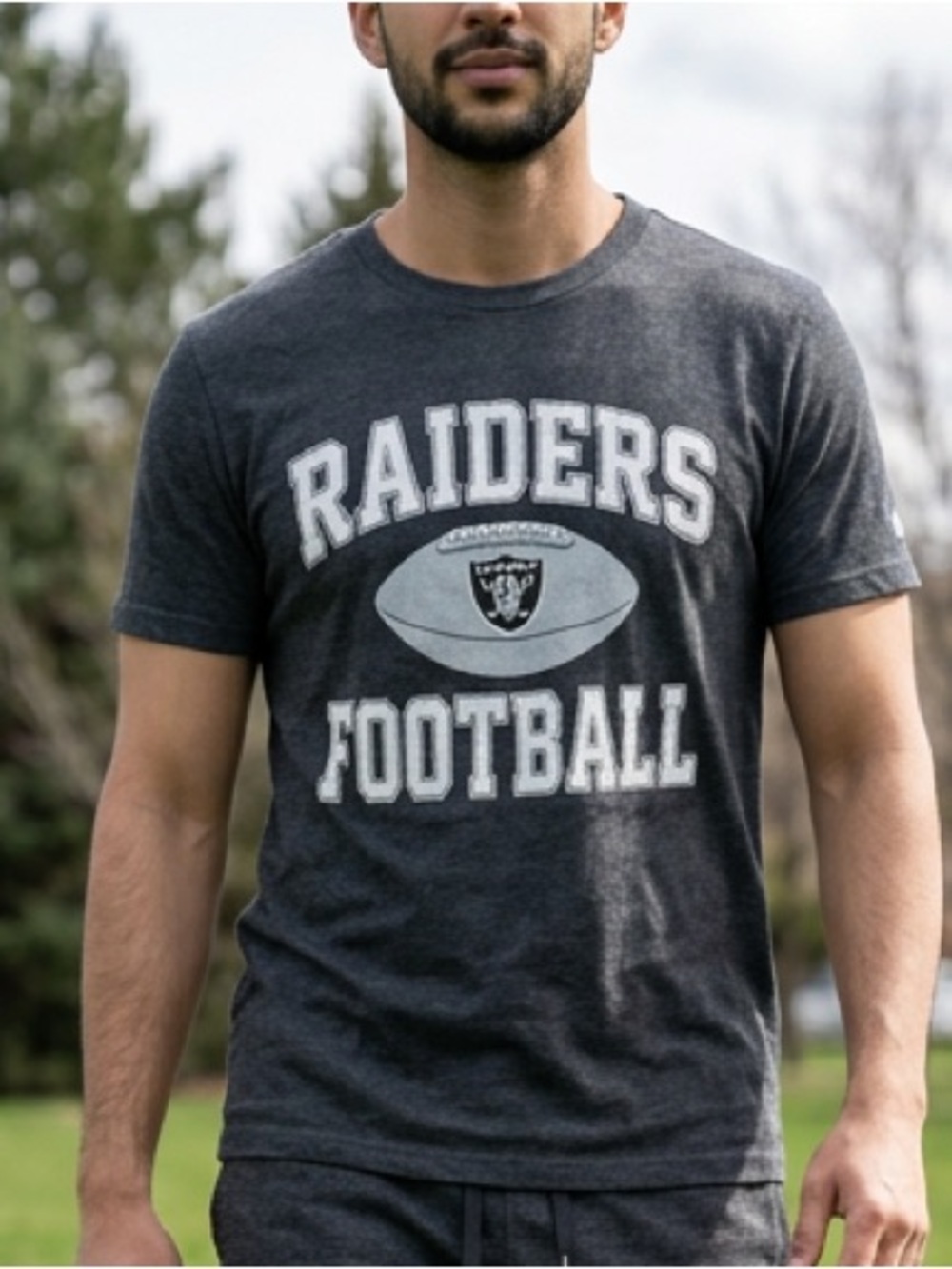 NFL Charcoal Gray Men's Athletic Shorts with Raiders Logo